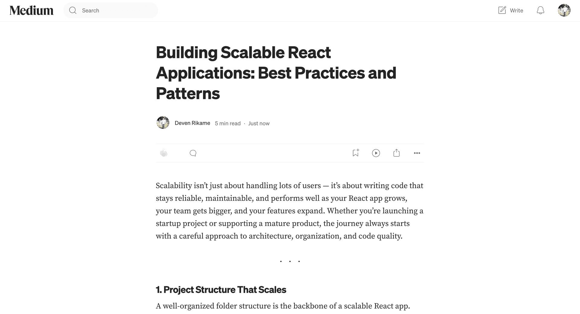 Building Scalable React Applications: Best Practices and Patterns