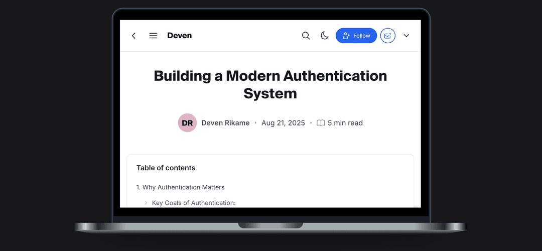 Building a Modern Authentication System