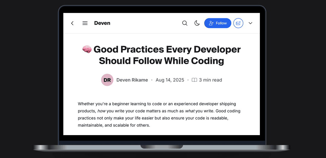 Good Practices Every Developer Should Follow While Coding