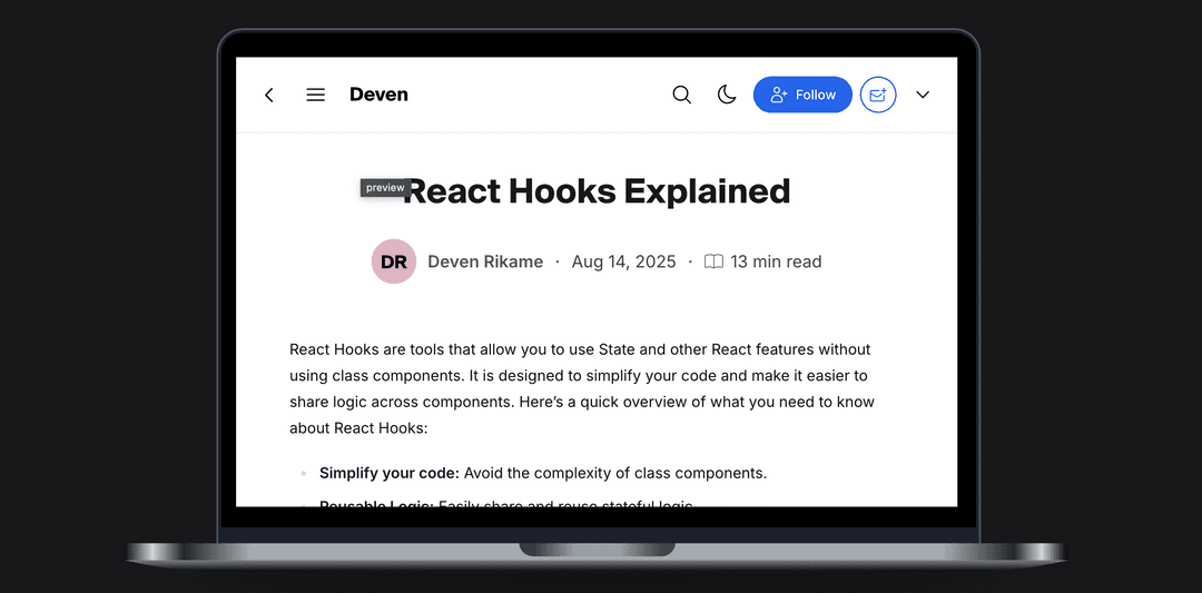 React Hooks Explained Simply